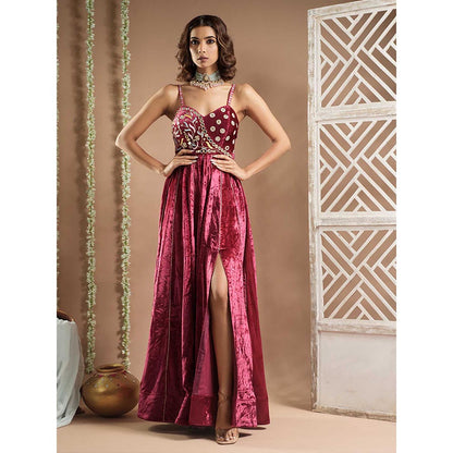 AHI Clothing Rani Velvet Long Indo Dress