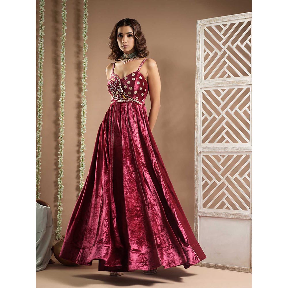 AHI Clothing Rani Velvet Long Indo Dress