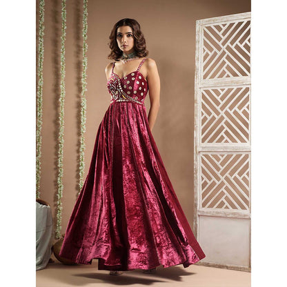 AHI Clothing Rani Velvet Long Indo Dress