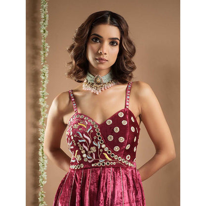 AHI Clothing Rani Velvet Long Indo Dress