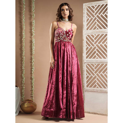 AHI Clothing Rani Velvet Long Indo Dress