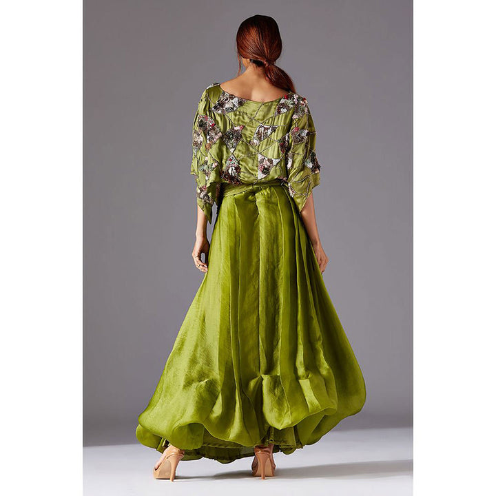 A Humming Way Shrubbery Crop Top With Bubble Skirt