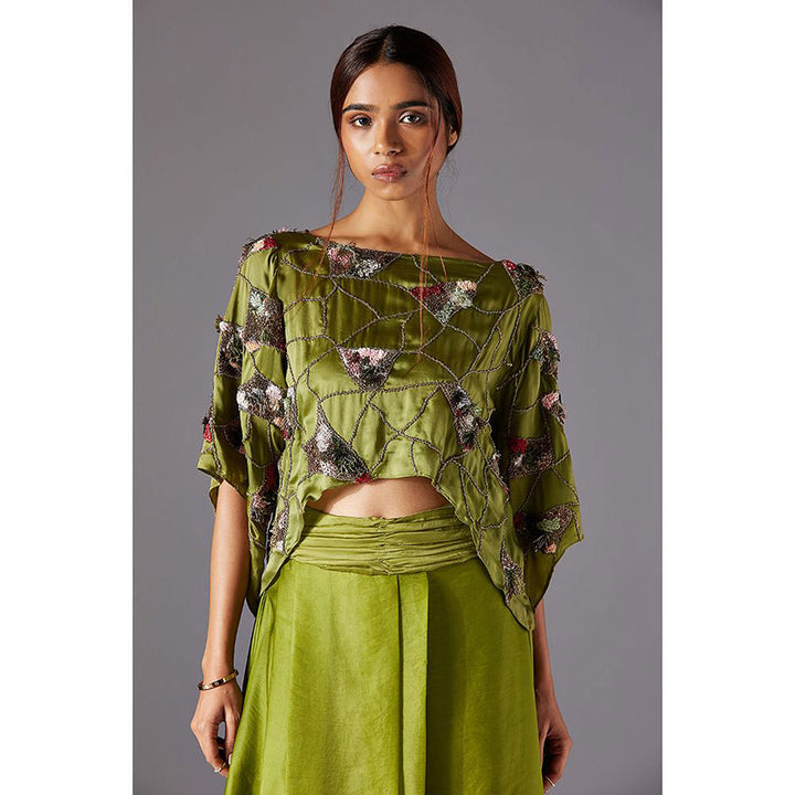 A Humming Way Shrubbery Crop Top With Bubble Skirt