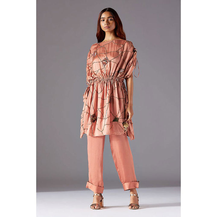 A Humming Way Barberry Kaftan Dress With Simple Pants