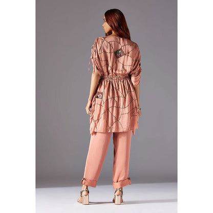 A Humming Way Barberry Kaftan Dress With Simple Pants