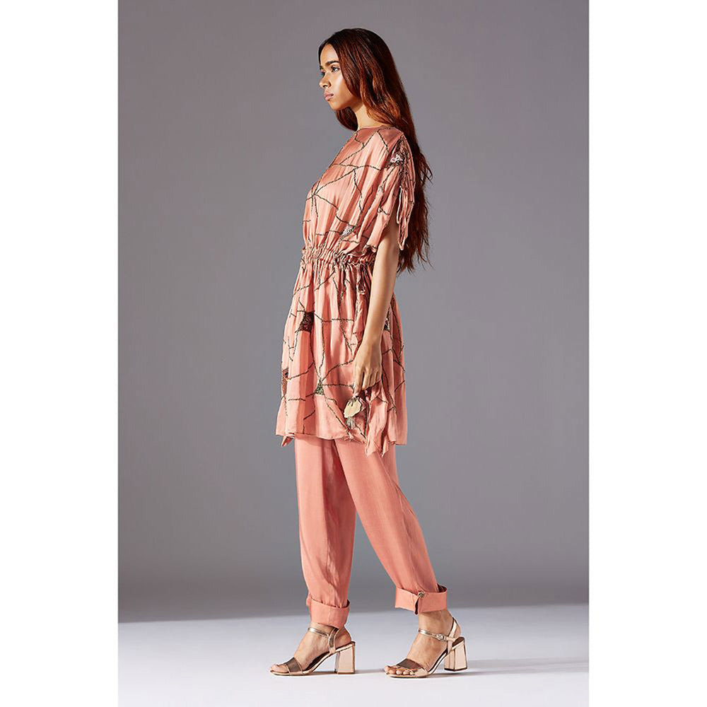 A Humming Way Barberry Kaftan Dress With Simple Pants