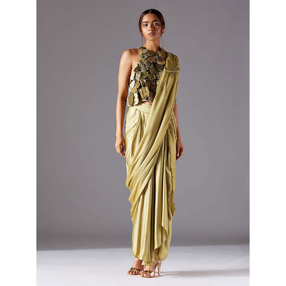 A Humming Way Mima Mounds Top With Draped Lungi Skirt