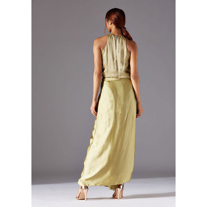 A Humming Way Mima Mounds Top With Draped Lungi Skirt