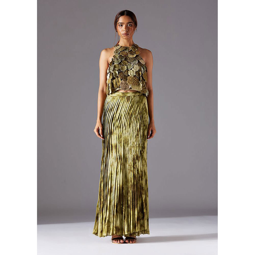A Humming Way Mima Mounds Top With Marsh-Scapes Pleated Skirt