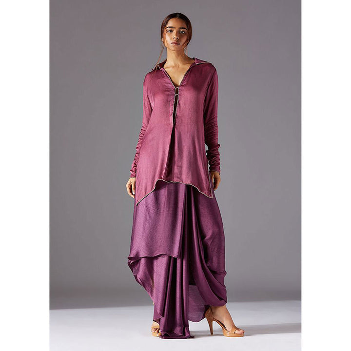 A Humming Way Tree Bark Kurta and Lungi Dhoti