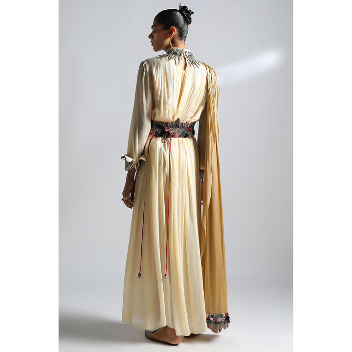 A Humming Way Rumi Gown with Dupatta & Belt (Set of 3)