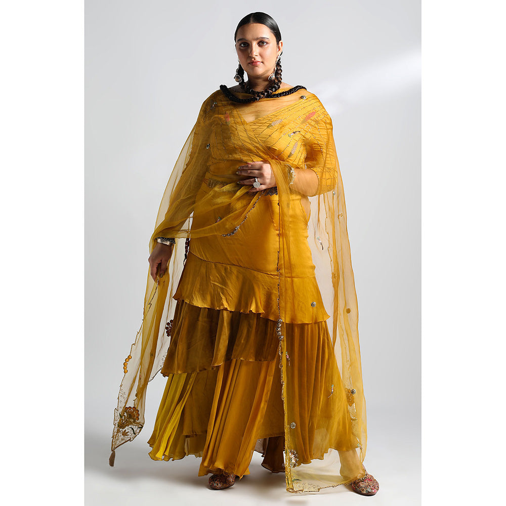 A Humming Way Amaltas Lehenga, Blouse & Paro Dupatta (Set of 3)