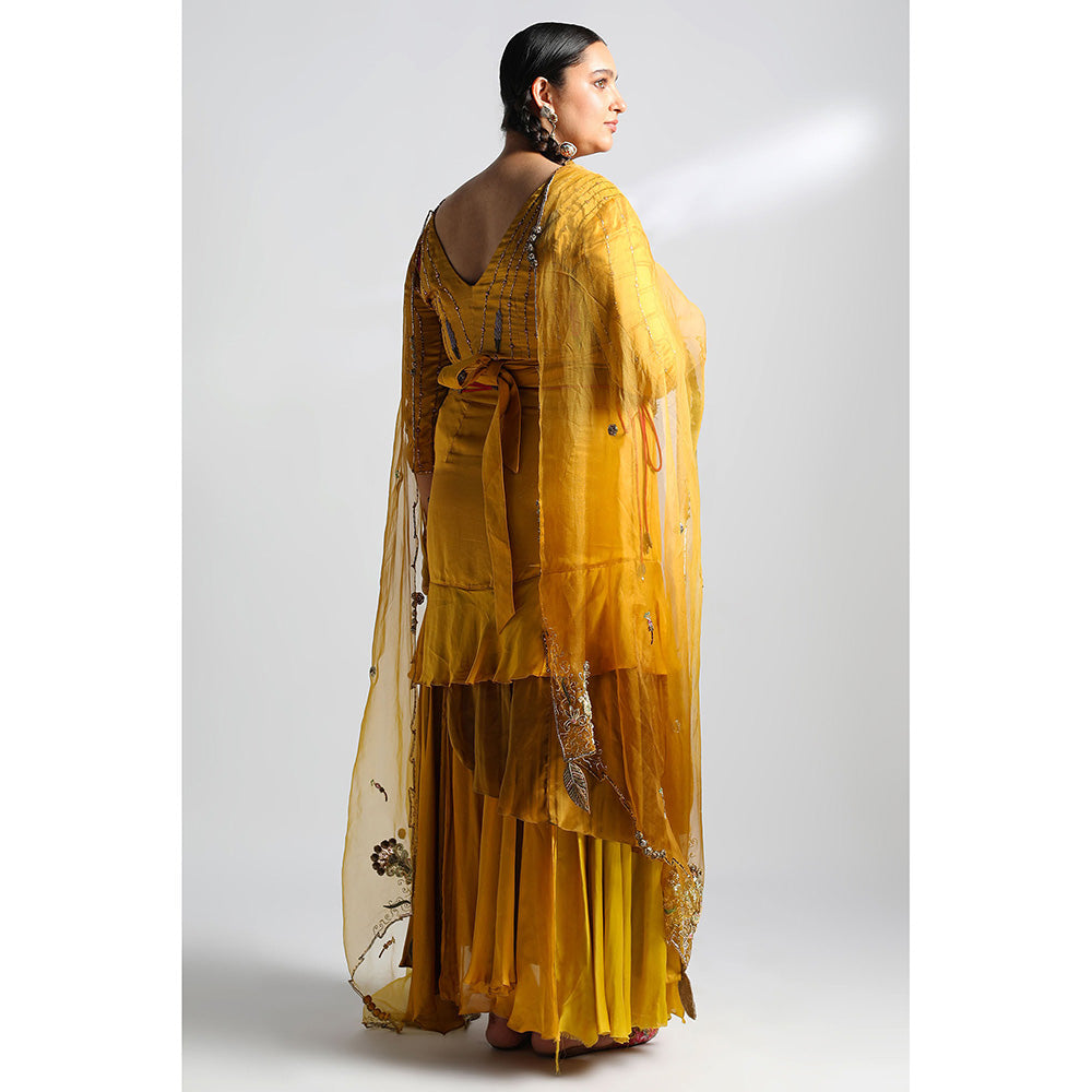 A Humming Way Amaltas Lehenga, Blouse & Paro Dupatta (Set of 3)