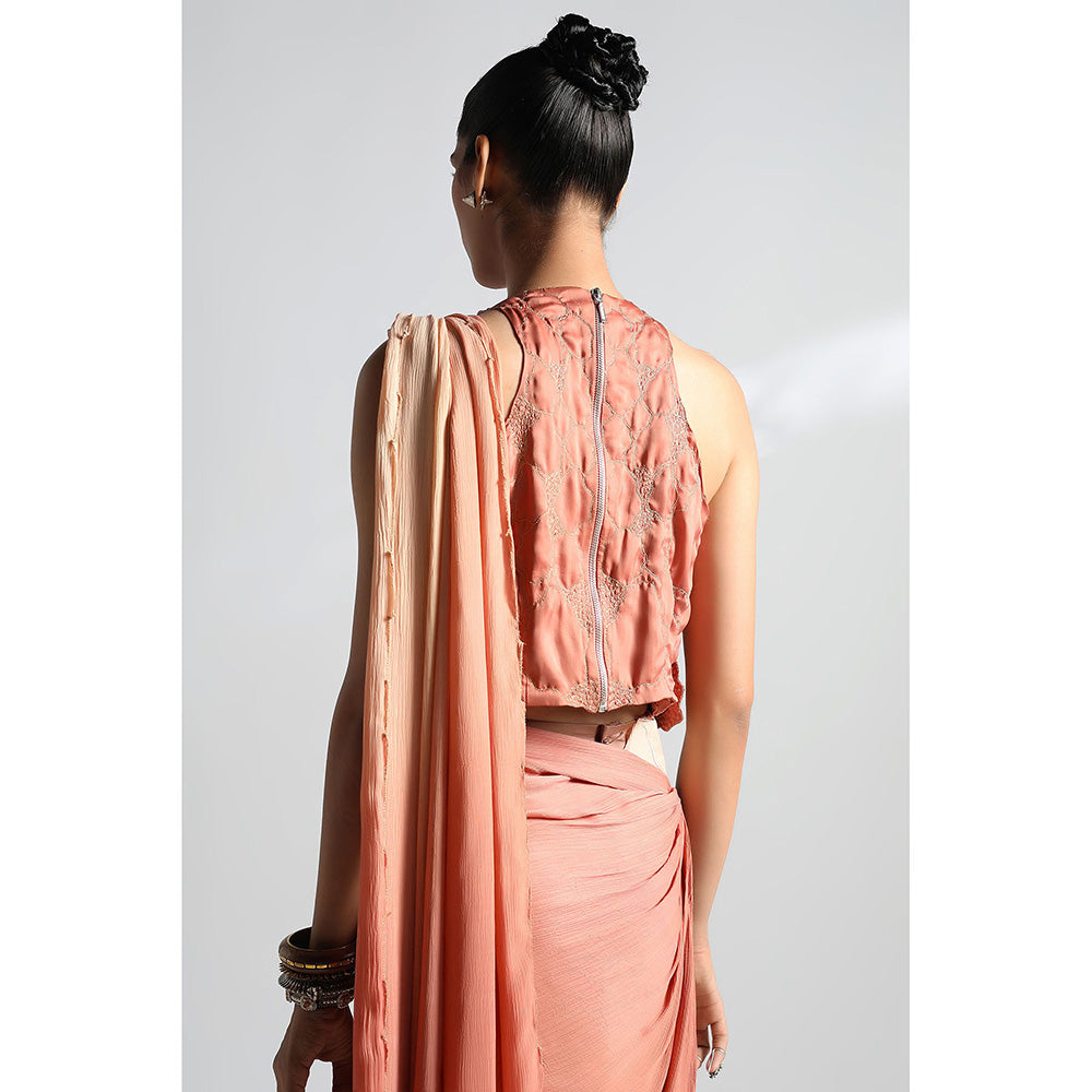 A Humming Way Mima Mounds Top, Rosenberg Sari with Stitched Blouse