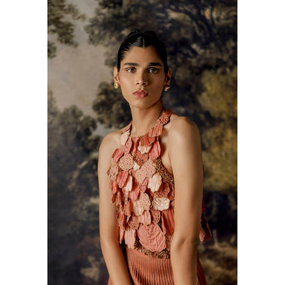 A Humming Way Mimamounds Top, Jaisalmer Lehenga & Dupatta (Set of 3)