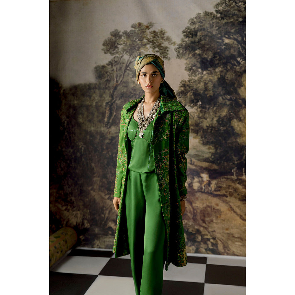 A Humming Way Valdivian Landscape Robe Coat, Corset & Trousers (Set of 3)