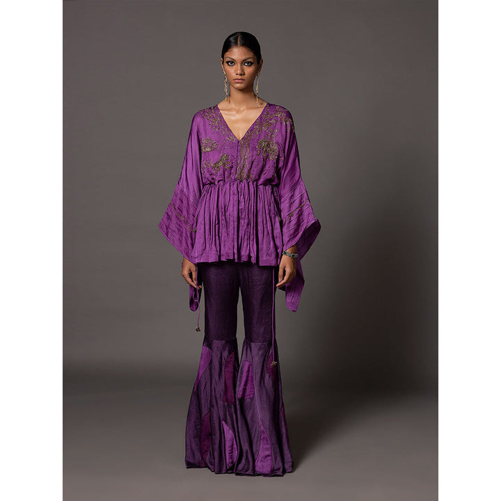 A Humming Way Shikhar Baugh Purple Kimono Co-Ord (Set of 2)