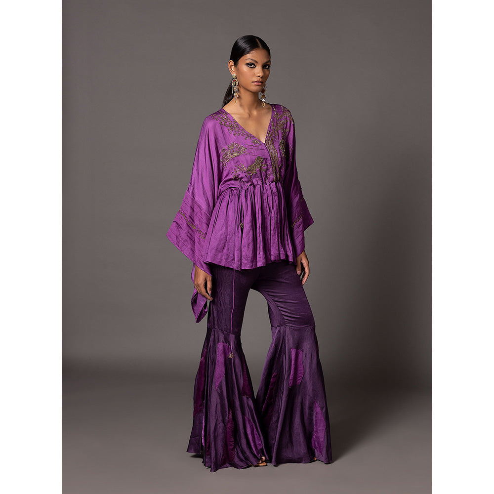 A Humming Way Shikhar Baugh Purple Kimono Co-Ord (Set of 2)