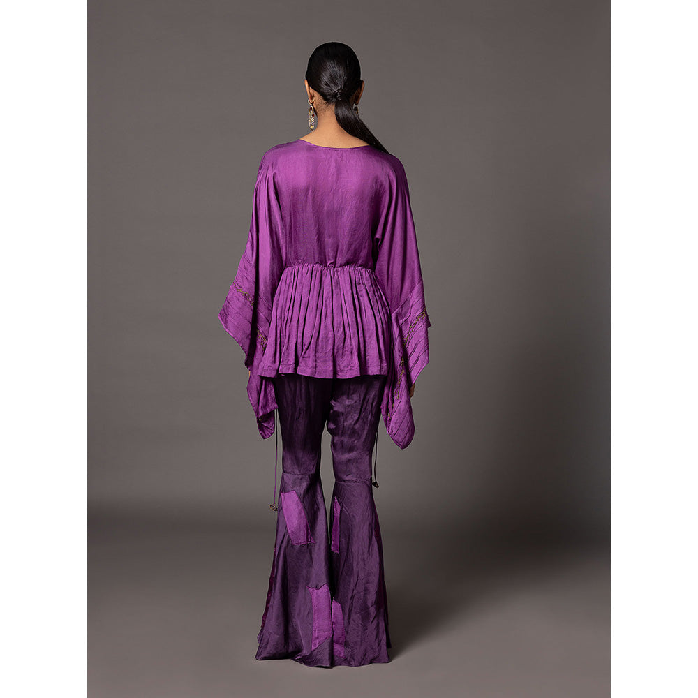 A Humming Way Shikhar Baugh Purple Kimono Co-Ord (Set of 2)