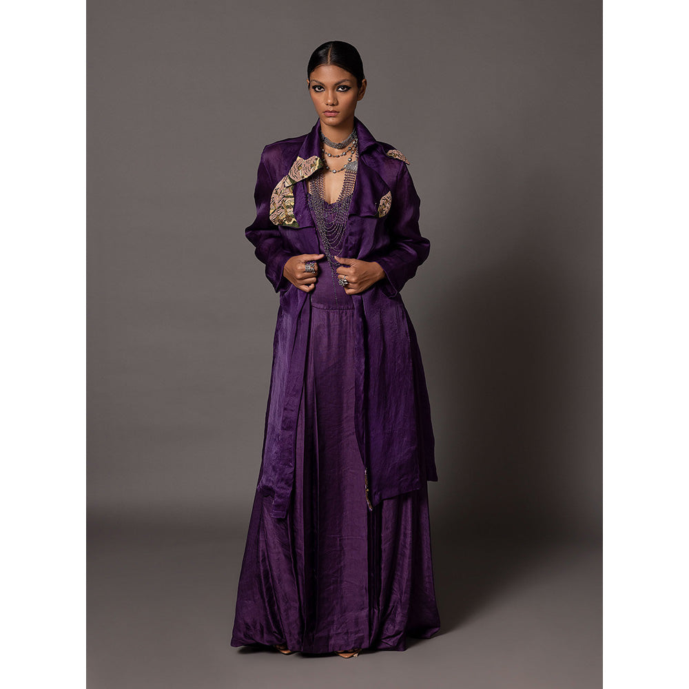 A Humming Way Purple Carpet Jacket and Corset Gown (Set of 2)