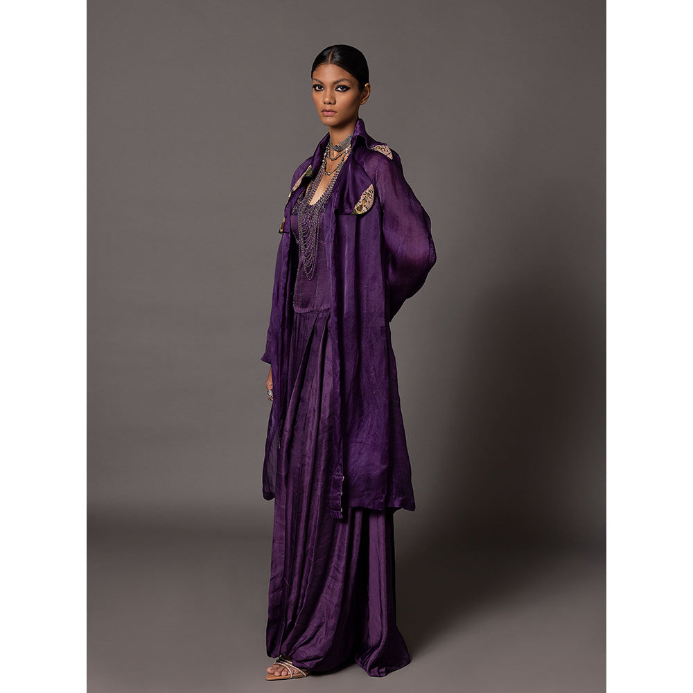 A Humming Way Purple Carpet Jacket and Corset Gown (Set of 2)