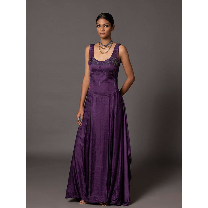 A Humming Way Roma Purple Corset Gown