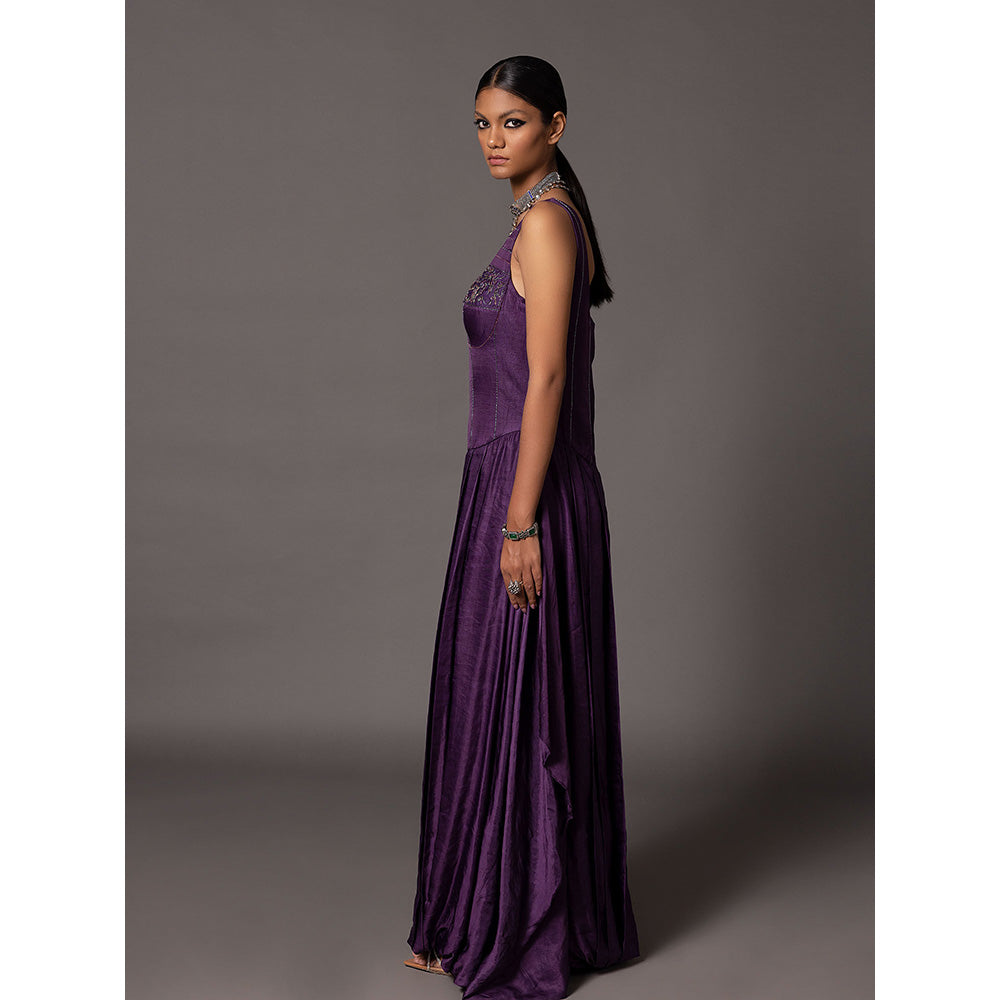 A Humming Way Roma Purple Corset Gown