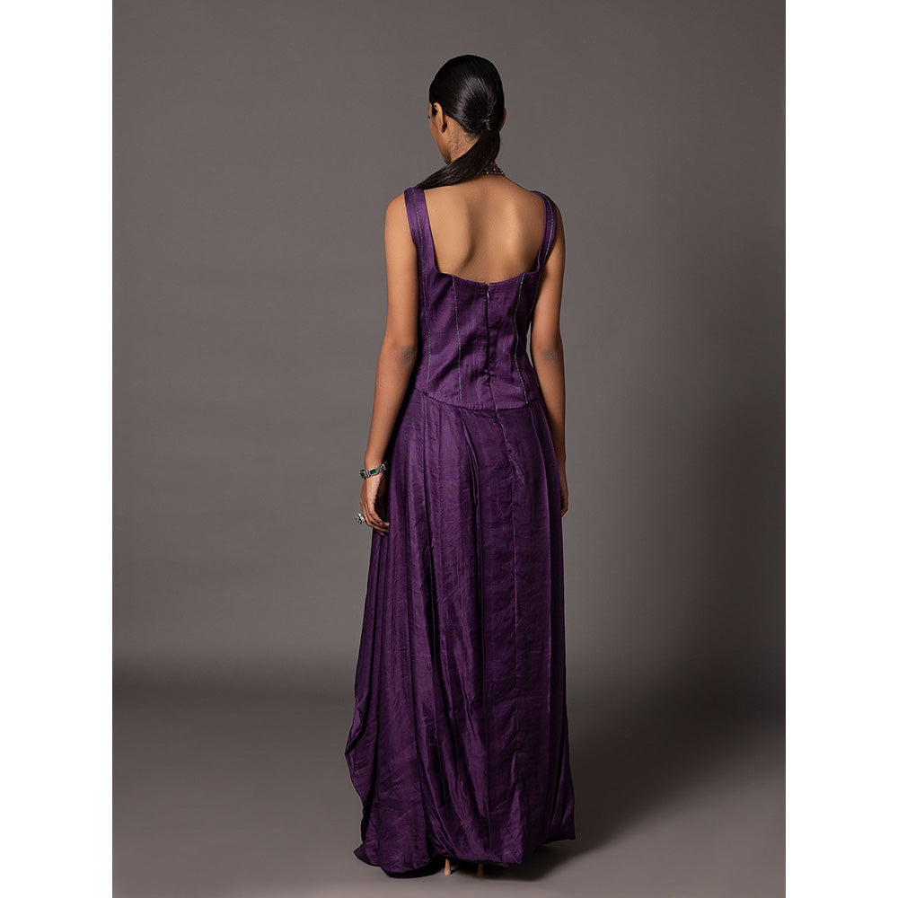 A Humming Way Roma Purple Corset Gown