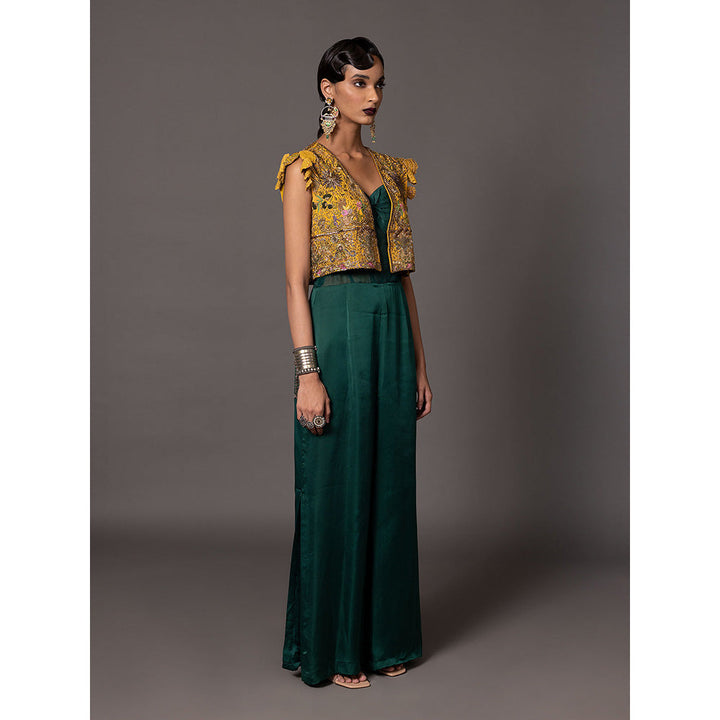 A Humming Way Namib Bottle Green Jumpsuit with Paro Cropped Jacket (Set of 2)