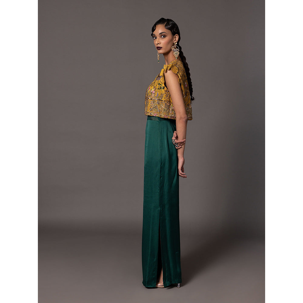 A Humming Way Namib Bottle Green Jumpsuit with Paro Cropped Jacket (Set of 2)