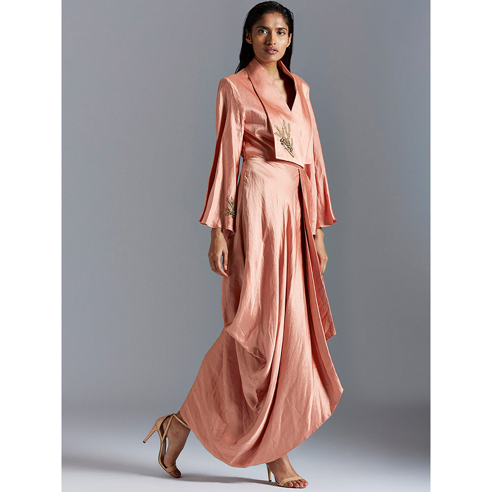 A Humming Way Golden Iconic Long Dress