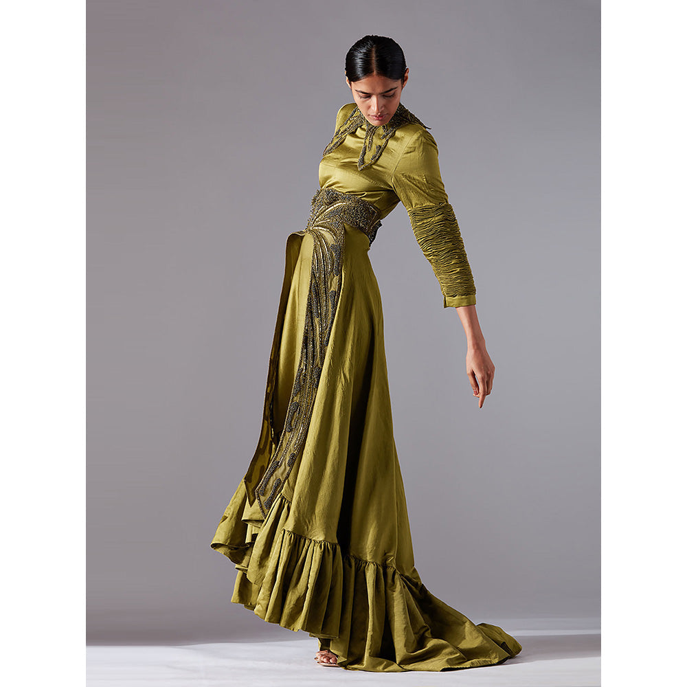 A Humming Way Olive Gown