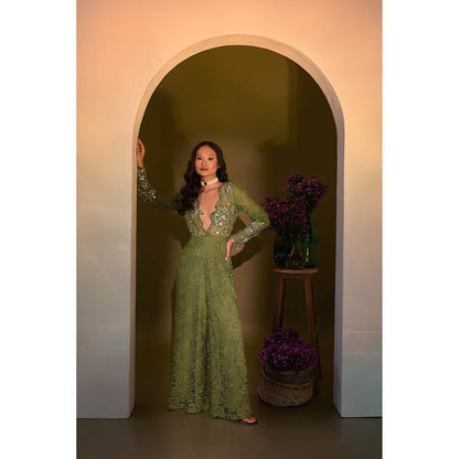 Aishwarya Tyagi Green Haritha Jumpsuit
