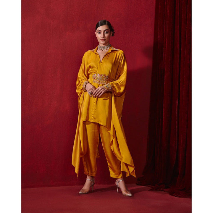 Ajiesh Oberoi Mustard Fiza Co-ord (Set of 3)