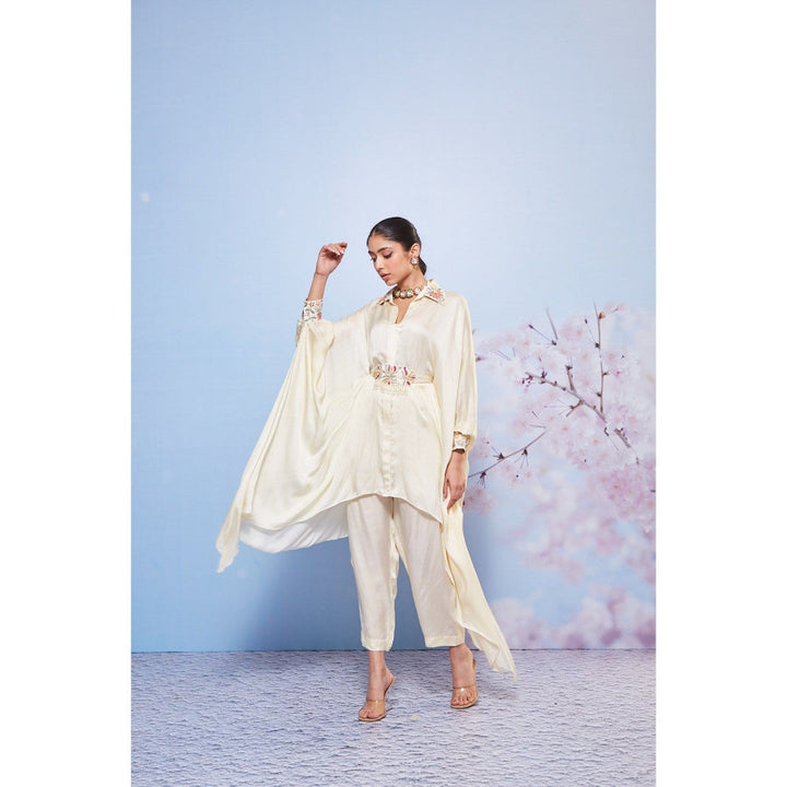 Ajiesh Oberoi Ivory Fiza Co-ord (Set of 3)