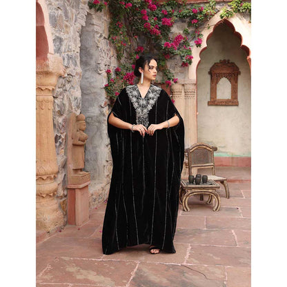 Ajiesh Oberoi Black Kaftan Dress