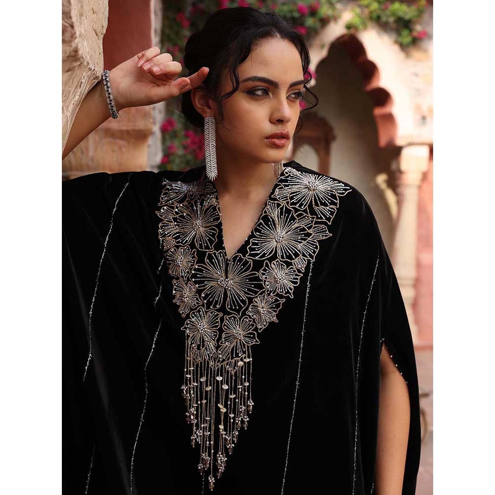Ajiesh Oberoi Black Kaftan Dress