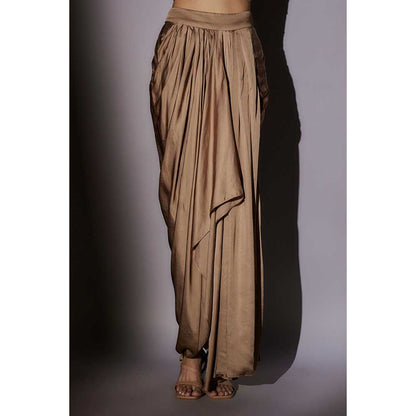 Ajiesh Oberoi Beige Embroider Jacket with Bustier and Skirt (Set of 3)