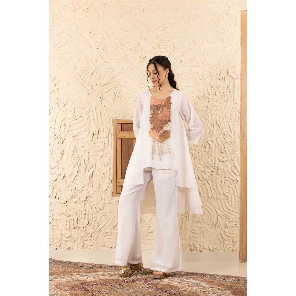 Ajiesh Oberoi Ivory Kiara Co-Ord (Set of 2)