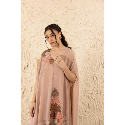 Ajiesh Oberoi Nude Barkha Co-Ord (Set of 2)