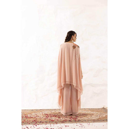 Ajiesh Oberoi Pink Barkha Co-Ord (Set of 2)