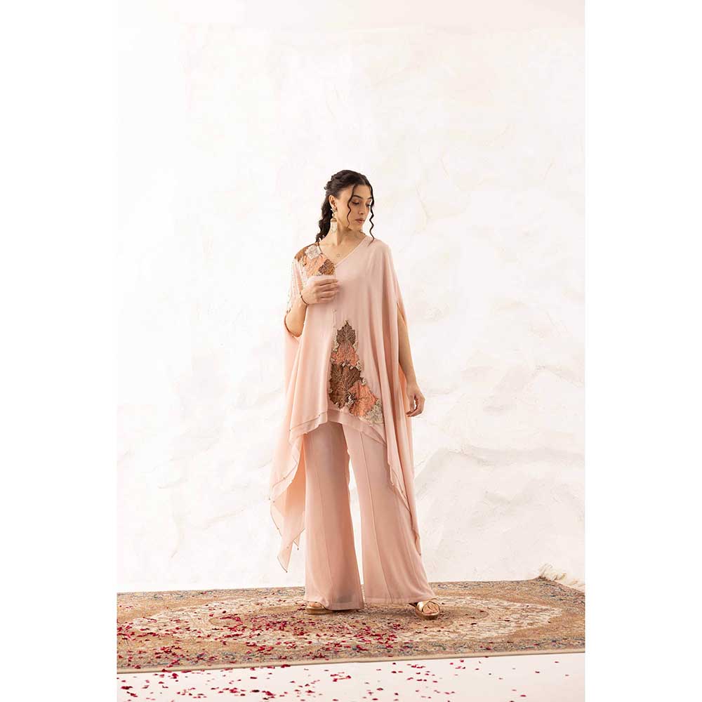 Ajiesh Oberoi Pink Barkha Co-Ord (Set of 2)