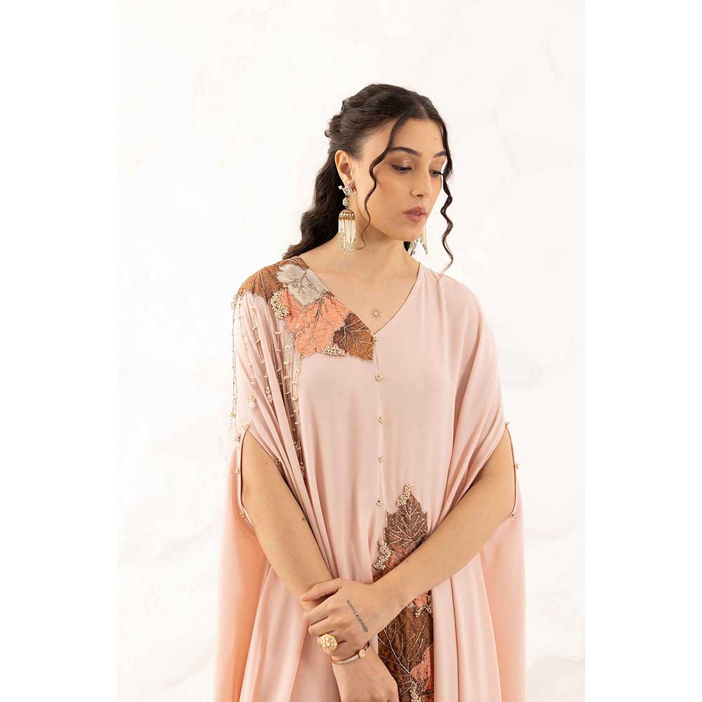 Ajiesh Oberoi Pink Barkha Co-Ord (Set of 2)