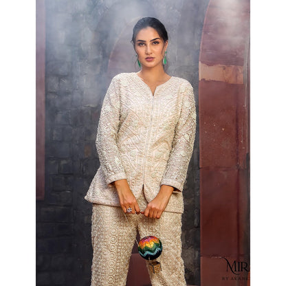 Akanksha Mago Dione Ivory Jacket & Pant Co-Ord (Set of 2)
