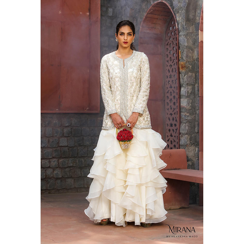 Akanksha Mago Crescent Jacket with Ruffle Skirt (Set of 2)