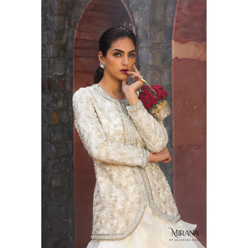 Akanksha Mago Crescent Jacket with Ruffle Skirt (Set of 2)