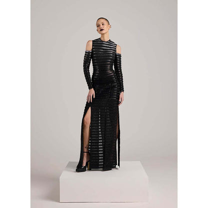 AKHL Black Gradient Glass Dress