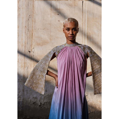 AKHL Pink Gradient Raglan Dress