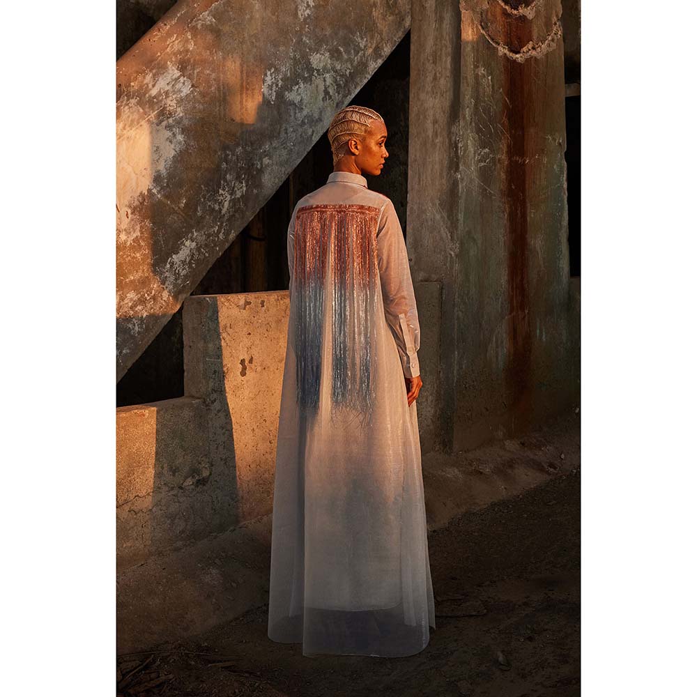 AKHL Pink Gradient Glass Dress (Set of 2)