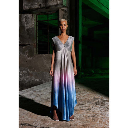 AKHL Silver Gradient Angular Dress